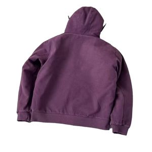 Giacca Trapuntata da Uomo Stile High Street con Logo Personalizzato in Cotone Pesante 500gsm, Calda <span class=keywords><strong>Felpa</strong></span> Invernale Unisex Oversize con <span class=keywords><strong>Zip</strong></span> e Lavaggio Acido - Product Image 2