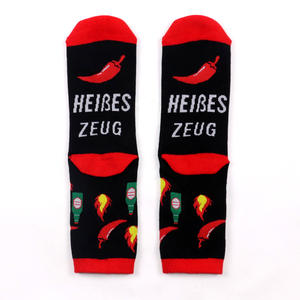 Chaussettes en coton drôles pour hommes et femmes, piment rouge épicé, pour les amateurs de cuisine, prix de concours de cuisine au piment, cadeaux de fête - Product Image 3