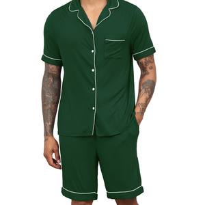 Lijia Lightweight <strong>Men's</strong> Modal Casual Knitted Breathable Pajamas Custom Loungewear <strong>PJ</strong> <strong>Shorts</strong> <strong>Set</strong> for Adult Comfy Lounge <strong>Sets</strong> - Product Image 5