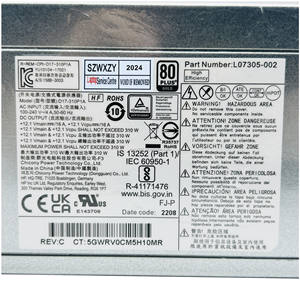 Nouveau pour <span class=keywords><strong>HP</strong></span> 280 G4 <span class=keywords><strong>Pro</strong></span> <span class=keywords><strong>600</strong></span> 800 G3 Alimentation 4 broches 310W D17-310P1A L07305-002 D16-250P2A D16-180P1B PCH023 PCG007 D16-180P1A - Product Image 3