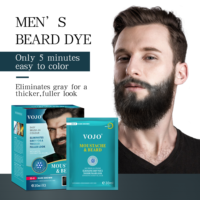 Teinture à barbe professionnelle VOJO pour hommes, 30 ml * 3, formule végétale sans ammoniaque, teinte brillante longue durée, étiquette privée OEM