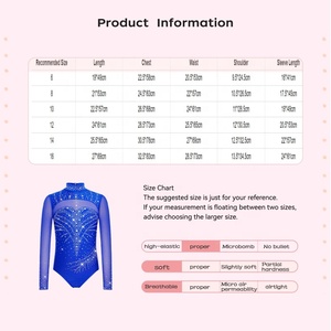 Maillot de Gimnasia y Baile de Salón para Niñas de 6 a 16 Años, Ideal para Espectáculos, Competencias de Patinaje Artístico y Disfraces de Solista - Product Image 6