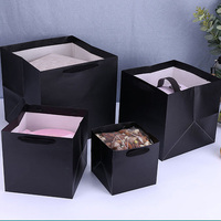 Sac d'emballage en papier de carton kraft/blanc fond large carré Sacs d'emballage de cuisson Sacs d'emballage pour cadeaux