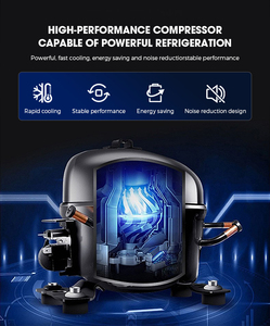 1.98m Thiết bị làm lạnh thương mại cửa đôi kính trưng bày thương mại ngực tủ đông sâu thẳng đứng kết hợp kính trượt - Product Image 4