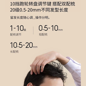 ShowSee - Cortadora de Pelo Eléctrica con Motor sin Escobillas, Longitud Ajustable, Modelo Recargable para Uso Doméstico - Product Image 4