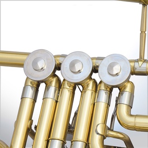 Corno Baritono Professionale con Tre Valvole Piatta - Strumento a Fiato in Ottone Premium per Concerti e <span class=keywords><strong>Orchestra</strong></span> - Product Image 3