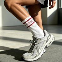 Chaussettes de yoga pour jeunes en coton respirant avec grip antidérapant, en spandex/nylon, pour l'hiver