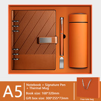 Coffrets Cadeaux Corporatifs Personnalisés en Cuir de Luxe A5 Agenda Carnet avec Logo et Clé USB – Ensemble Cadeau Promotionnel de Luxe en Gros