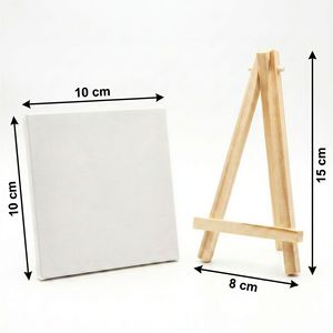 Factory Direct Wholesale China 10*10cm Oil Painting Board Easel <strong>Set</strong> Xiaohongshu Instagram Style <strong>Childrens</strong> Painting Wooden - Product Image 4