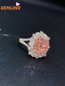 Bague solitaire en diamant de laboratoire taille princesse, sertie sur 4 griffes, en or massif 18 carats, bague de fiançailles pour femme, joaillerie fine OEM - Product Image 3