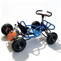 Buggy à pédales à essence 4 roues UTV, moto de plage pour drift, moteur deux temps, vitesse 35 km/h, aventures en plein air, roues de 6 pouces
