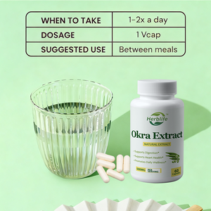 Extracto de Okra de Marca Privada OEM - Fibra Soluble para la Salud del Corazón, Antioxidante, Salud Intestinal y Digestiva, Apoyo al Bienestar, Vegano - Product Image 4