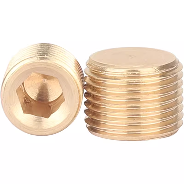 PT NPT 1/8 1/4 3/8 1/2 3/4 1 Inch Thread Pipe Plug Hex Socket Fitting Plug