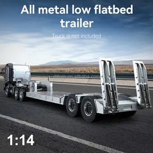 Doublee E012-001 1:14 כל-מתכת נמוך שטוח חצי טריילר <span class=keywords><strong>Rc</strong></span> תחבורה רכב שדרוג חלקי עבור E113-001 טרקטור volvo fmx טרקטור - Product Image 2