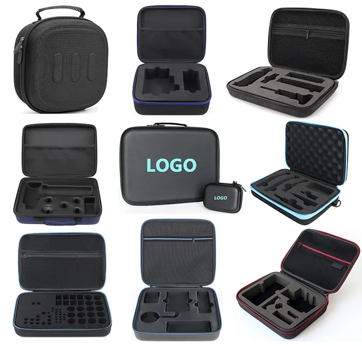 Custom Waterproof Storage Electronic Box With Handle Zipper Travel Hard Tool Carrying EVA Case with Foam