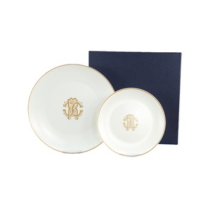 Juego de Tazas y Platos de Café <span class=keywords><strong>Roberto</strong></span> Cavalli Silk Gold Christian Demi Cup para 2 Personas, Porcelana Blanca Dorada - Product Image 5