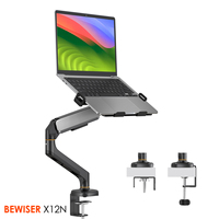 Bras de support réglable pour ordinateur portable et moniteur, support LCD pour ordinateur portable, bras flexible pour ordinateur portable (BEWISER X24N)