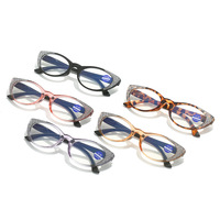 Lunettes de lecture œil de chat pour femmes, anti-lumière bleue, pour ordinateur, avec strass, charnière à ressort, 1.50, en plastique