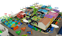 Fabricant d'installations de parc d'aventure colorées Trampoline équipement de centre de jeu commercial aire de jeux intérieure pour enfants