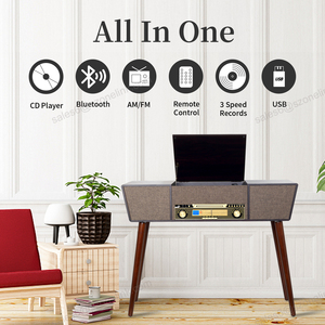 Prix usine tourne-disque <span class=keywords><strong>vinyle</strong></span> Gramophone USB AM FM Radio BT 3 vitesses <span class=keywords><strong>platine</strong></span> avec haut-parleurs - Product Image 6