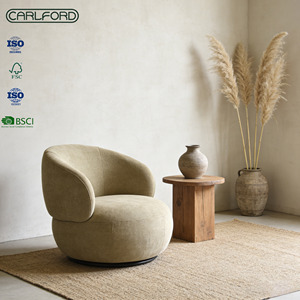 Sillón Giratorio CARLFORD 360, Sillón Acolchado de Tela, Sillón de Descanso para el Hogar o Hotel, para Sala de Estar o Dormitorio - Product Image 1