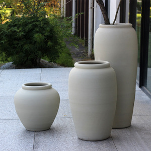 Grand vase au sol Article décoratif en céramique <span class=keywords><strong>Pot</strong></span> en argile nordique pour la décoration d'arrangement de fleurs à la maison Style chinois simple - Product Image 3