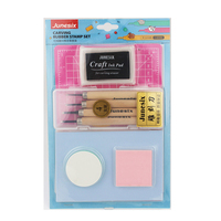 Kit de tallado de sellos de goma DIY para principiantes, bloque de goma despegable, set de materiales básicos para manualidades, suministro de fábrica
