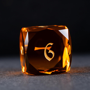 New Shape Clear Orange Dice Set RPG DND Board <strong>Game</strong> <strong>Gift</strong> K9 Crystal Custom Engrave Dice D6 D8 D10 D20 Set - Product Image 3