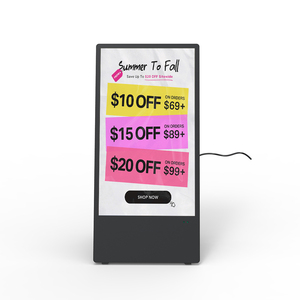 Pantalla de señalización digital <span class=keywords><strong>LCD</strong></span> alimentada por batería portátil interior de 43 pulgadas para publicidad y promociones minoristas - Product Image 2
