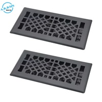 Grille de ventilation décorative à motifs 100*300mm, diffuseur d'air HVAC noir ornemental pour la décoration intérieure