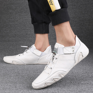 Mocassins pour hommes en cuir, style Penny, à enfiler, faits main, décontractés, pour la conduite, les loisirs et les affaires, à talon plat - Product Image 5