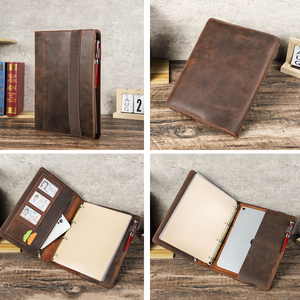 Carpeta <span class=keywords><strong>de</strong></span> Cuero A4 <span class=keywords><strong>para</strong></span> Portafolio, con Anillas Reemplazables, Soporte <span class=keywords><strong>para</strong></span> Bolígrafo y Ranuras <span class=keywords><strong>para</strong></span> Tarjetas y Certificados, Venta al Por Mayor con Envío Directo - Product Image 2