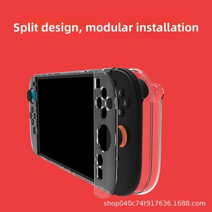 Geteilte Transparente PC-Schutzhülle für <span class=keywords><strong>Switch</strong></span> 2 mit Joy-Cons Stoßfeste Rutschfeste Leichte Langlebige Gaming-Griffabdeckung - Product Image 3