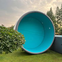 Piscine gonflable en PVC DWF flexible, écologique, durable, taille personnalisable, s'adapte à différentes configurations de jardin, pour l'extérieur
