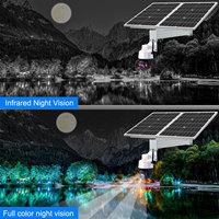 Système de caméra CCTV sans fil longue portée TecDeft 200 mètres LTE WIFI PTZ avec reconnaissance faciale 4G solaire MPPT extérieur