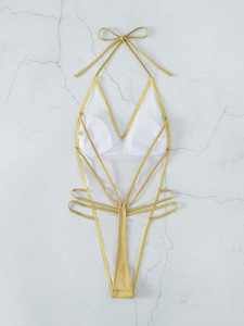 <span class=keywords><strong>Maillot</strong></span> <span class=keywords><strong>de</strong></span> <span class=keywords><strong>bain</strong></span> une <span class=keywords><strong>pièce</strong></span> sexy et ultra-tendance, tissu brillant, coupe haute, pour <span class=keywords><strong>femme</strong></span>, vêtements <span class=keywords><strong>de</strong></span> plage - Product Image 6