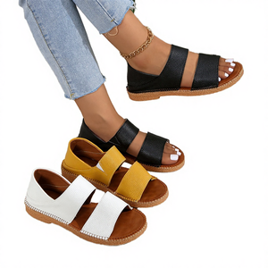 Sandalias Planas de Verano para Mujer, Tallas Grandes, Estilo Romano, Casuales, para Playa, Fáciles de Poner - Product Image 3