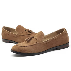 Zapatos de Vestir Formales Casuales de Moda para Hombre, Mocasines Reflectantes de Cuero de Gamuza Patentada, Tallas 37-48 - Product Image 4