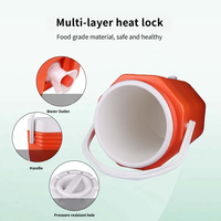 Glacière isotherme commerciale multifonction portable moderne 9L personnalisée, légère, en HDPE+PU, avec poignée supérieure et base