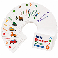 Cartes d'apprentissage précoce personnalisées, outils de construction du vocabulaire, fournitures scolaires, cartes flash éducatives avec coins arrondis pour enfants