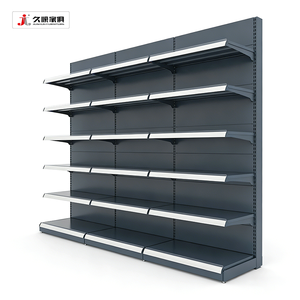 מדפי גונדולה של JIUSHUN, מדפי סופרמרקט ממתכת פלדה איכותית לתצוגת מוצרי מכולת - Product Image 1