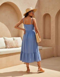 Robe d'été légère pour femmes, robe de plage décontractée, tissu doux et confortable, parfaite pour les voyages, les vacances, la mode quotidienne - Product Image 6