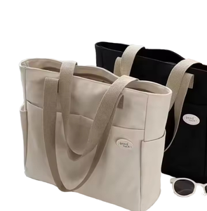 Large pockets, multiple pockets, <b>canvas</b> bags, hand-held bags, suitable for travel and outings - Product Image 2