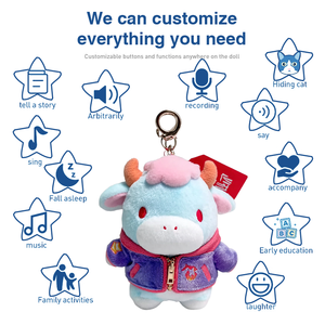 कस्टम प्लग कीचेन भरवां पशु खिलौना कस्टम प्लग प्यारा कार्टून बैल खिलौना निर्माता खेल शुभंकर और क्लब प्रचार के लिए - Product Image 2