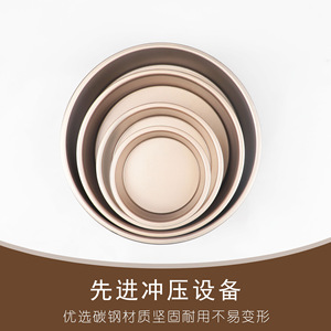 แม่พิมพ์เค้กทรงกลมสีทอง ขนาด 6-8 นิ้ว สำหรับทำเค้กชิฟฟอน มูส คุกกี้ ขนมปังนึ่ง - Product Image 4