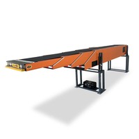 Convoyeur à bande télescopique extensible pour le chargement de conteneurs, robot de déchargement de camion motorisé, convoyeur télescopique mobile en acier inoxydable