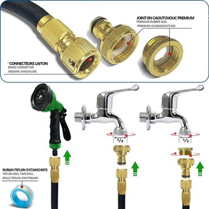 Manguera de Agua Negra de Alto Rendimiento, Expandible de 3/4'', 100 pies, Anti-UV, Anti-Corrosión, para Autos, Jardinería y Césped - Product Image 3