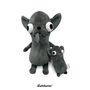 Jouet en peluche Godbunwa pour chien, adorable <span class=keywords><strong>chihuahua</strong></span> gris en peluche avec la langue sortie, peluche douce et moelleuse pour les fans - Product Image 4