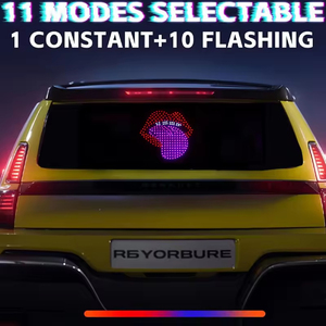 Éclairage ambiant de voiture à LED automatique avec design de langue rouge 2026, décoration murale USB, lumière d'avertissement pour pare-brise, décoration pour voiture - Product Image 3