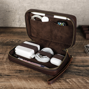 <span class=keywords><strong>Pochette</strong></span> technique vintage en cuir tanné végétal, organiseur d'accessoires électroniques de voyage avec emplacement pour <span class=keywords><strong>Apple</strong></span> <span class=keywords><strong>Pencil</strong></span> - Product Image 1